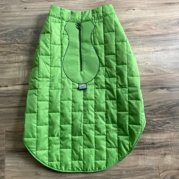 Kurgo Dog Jacket Vest XL Green Reversible Quilted Winter Coat Water Resistant - Picture 2 of 8